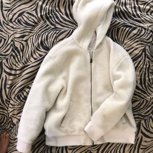 Lucky Brand cream fleece jacket